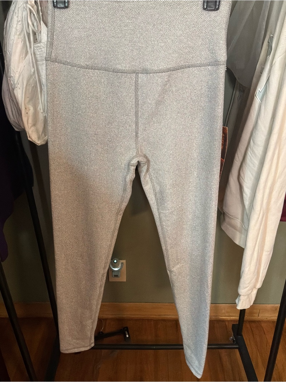 Kyodan Light Gray Herringbone High-Waist Leggings